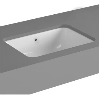 Накладная раковина VITRA S20, прямоугольная 50 cм, c переливом, цвет белый
