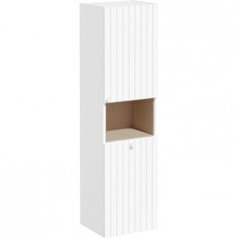 Пенал высокий VITRA ROOT GROOVE с корзиной для белья 40 см левосторонний матовый белый Пенал высокий VITRA ROOT GROOVE с корзиной для белья 40 см левосторонний матовый белый